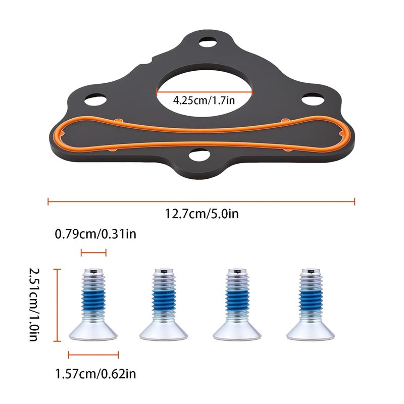 Heran LS Camshaft Retainer Plate Gasket Bolt Kit Compatible with Chevy GM LS Gen III IV V Engines LS1 LS2 LS3 4.8L 5.3L 6.0L 6.2L Vortec Corvette, Replaces 12589016, 11561455 - Image 3
